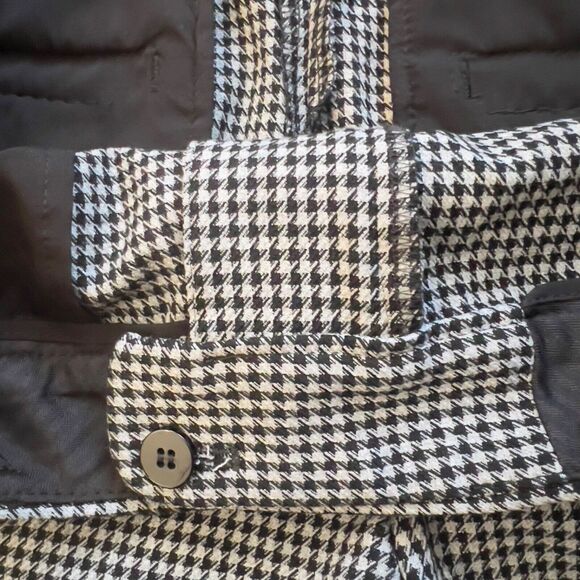 Talbots Pants Size 12P Petite Hampshire Ankle Houndstooth Black/Gray - Picture 4 of 10